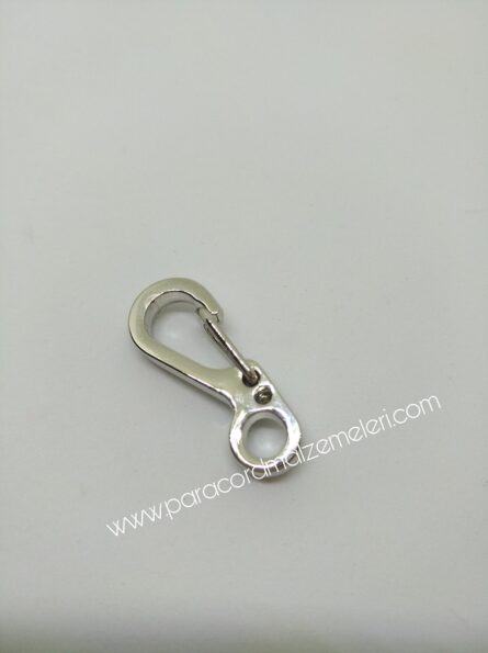 Paracord Anahtarlık Karabina Gümüş Renk - Görsel 3