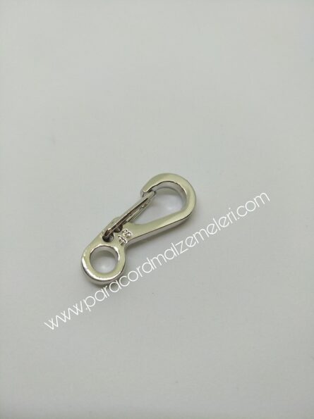 Paracord Anahtarlık Karabina Gümüş Renk - Görsel 5