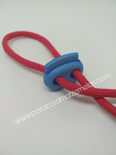 Paracord Bileklik Çift Delikli Stopper Klips Mavi Renk - Görsel 2