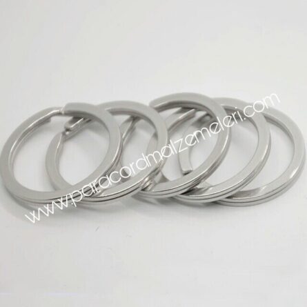 PARACORD ANAHTARLIK YÜZÜK HALKASI 30 mm GÜMÜŞ RENK - Görsel 6